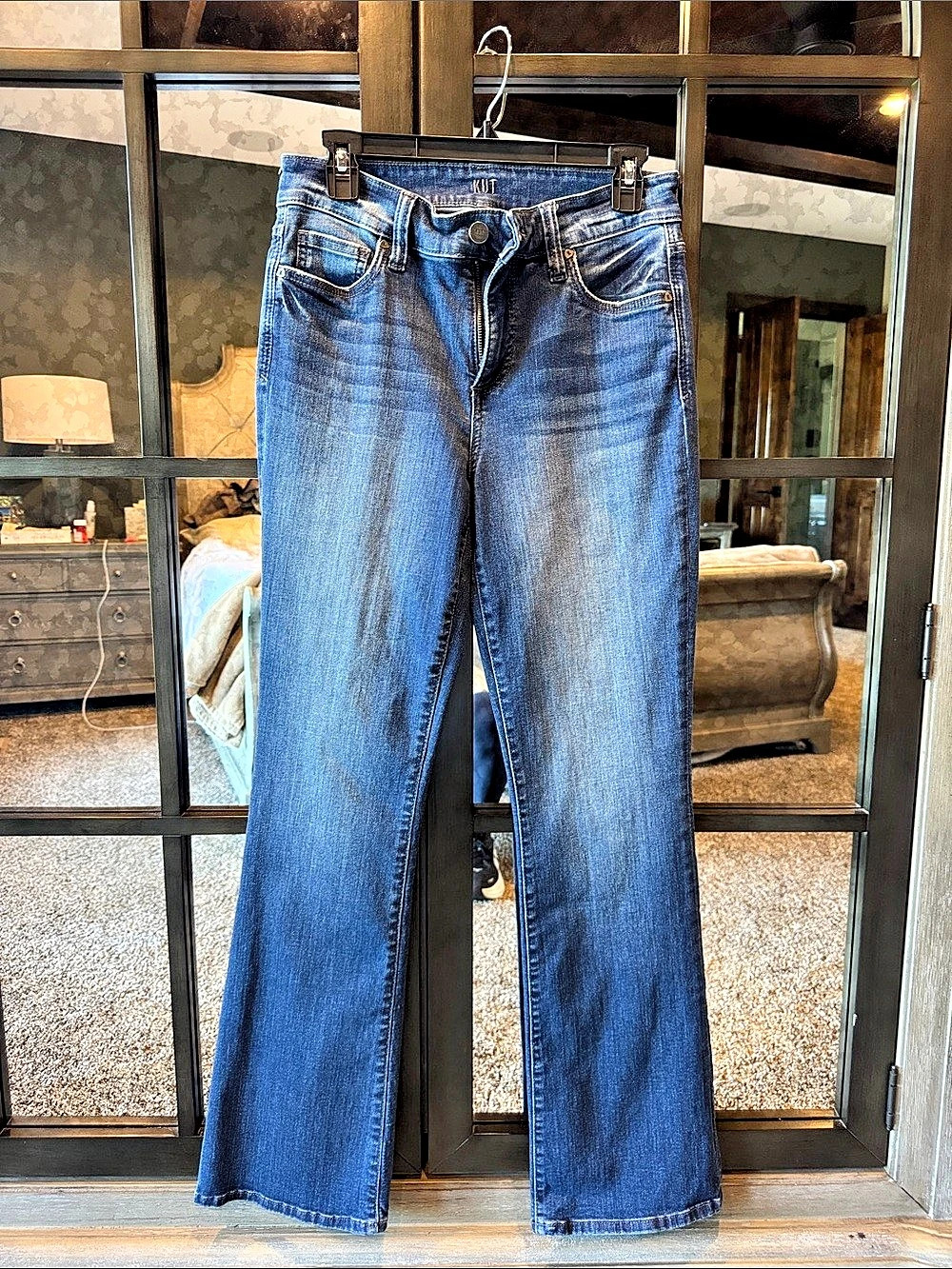 Kut from the Kloth Fab Ab High Rise Baby Bootcut Jeans Blue size 6